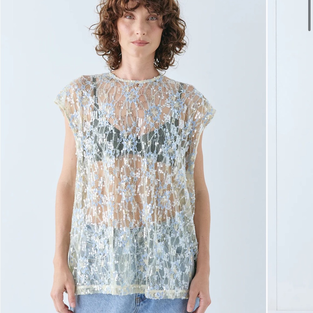 VRG GRL Devyn Sequin Top Lace - NWT - Picture 4 of 7